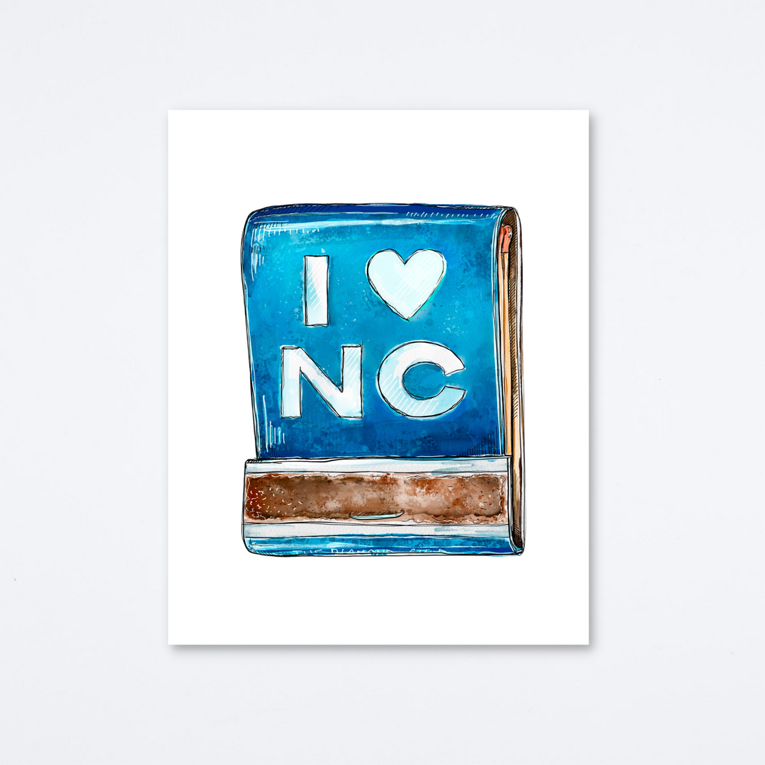 I Heart NC Art Print