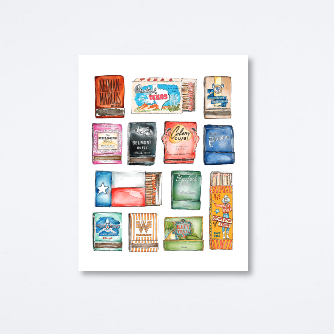Dallas Collage Art Print